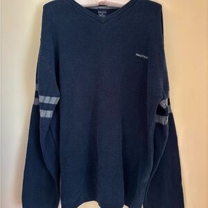 Nautica ribbed navy sweater